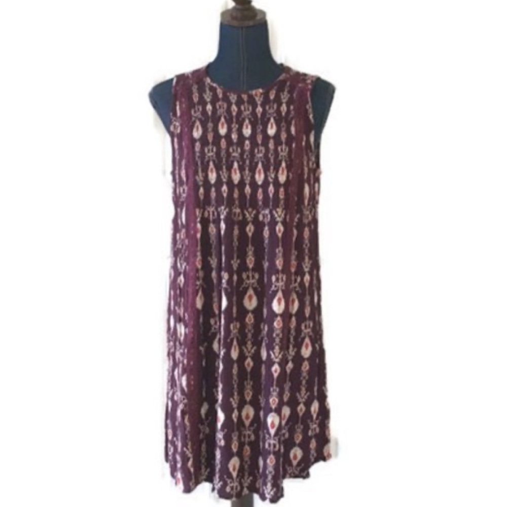 KNOX ROSE SLEEVELESS SUMMER DRESS WITH FRONT RUCHING - SIZE SMALL